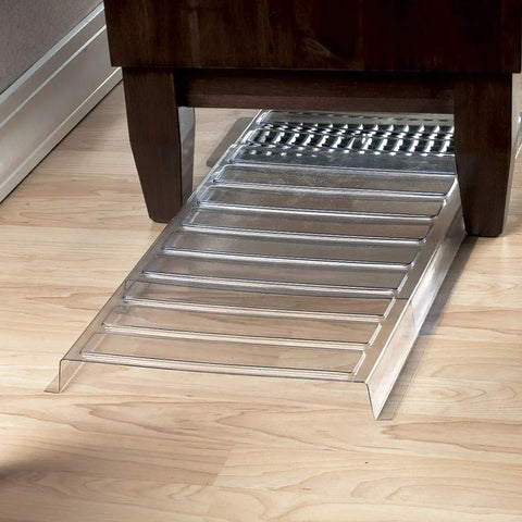 Air Vent Extender For Under Furniture With Installation Tape Low Profile Design Strong Plastic Extends From 17 To 30 Inches Fits Floor Registers Up To Eleven Point Three Inches Wide