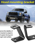 Off Road LED Pod Mount Bracket Kit 4 Pack with adjustable clamps shown with rugged truck and mountain background