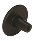 Traditional Round Cabinet Knob In Oil Rubbed Bronze Finish With Subtle Copper Highlights Adds Warm Elegance To Drawers Or Furniture angle showing knob front