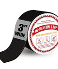 Outdoor Pipe Insulation Tape For Water Lines Foam Heat Tape With Tough Adhesive Winter Freeze Protection For Copper PVC And AC Lines Easy DIY Wrap Durable Weatherproof Black 3in x 15ft roll