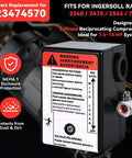 OEM Replacement Pressure Switch 23474570 For Air Compressors, 135 And 175 PSI, Four Port One Quarter Inch FNPT With Built In Unloader