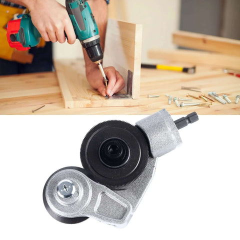 Metal Sheet Nibbler Drill Attachment for Electric and Impact Drills, 1.6 Inch Cutting Disc, 7mm Teeth, includes hex wrench and rod