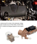 Heavy Duty Alternator Rebuild Kit With Top Shelf Voltage Regulator And Long Haul Carbon Brushes For 1.5L Drivetrains 2006 To 2012 showing voltage regulator and brush holder.