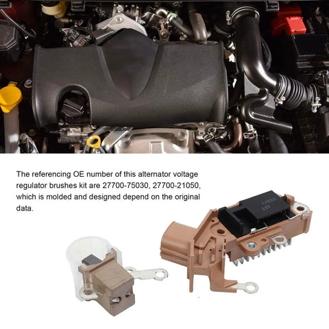 Heavy Duty Alternator Rebuild Kit With Top Shelf Voltage Regulator And Long Haul Carbon Brushes For 1.5L Drivetrains 2006 To 2012 showing voltage regulator and brush holder.