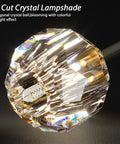 Close-up of K9 cut crystal lampshade for 42 Inch Crystal Chandelier Modern Ceiling Light Fixture With 18 Lights For Dining Room G9 Bulbs Included