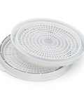 Stackable Electric Food Dehydrator Trays Two Pack Heavy Duty Drying Racks for Herbs Fruit And Beef Jerky Space Saving Kitchen Essentials