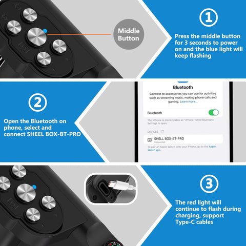 Bluetooth setup instructions for Universal Waterproof Phone Case Fits Iphone Samsung And Android With IP68 Protection
