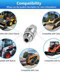 Hydraulic Female Flat Face Quick Coupler 48mm Thread Beefed Up Quick Attach compatibility with skid steers and excavators