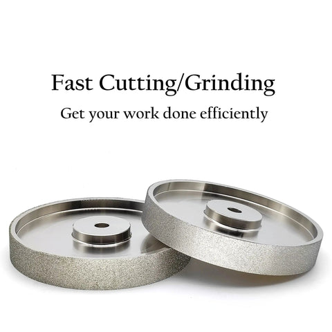 Six Inch CBN Grinding Wheel For High Speed Steel Tools One Inch Wide Half Inch Arbor Diamond Grit 180 Electroplated Bond