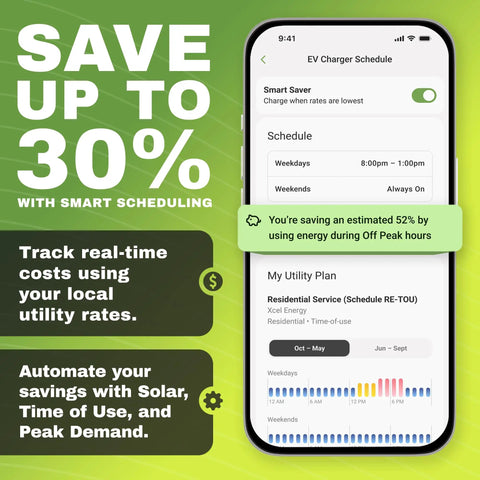 Level 2 EV Charger With NACS For Tesla And All Plug-In Vehicles, No Adapter Needed, 48 Amp Home EVSE, WiFi Enabled Scheduler