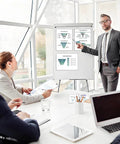 Eight Pack Magnetic Sign Holders For 8.5 By 11 Inch Documents With Clear Plastic Wall Mounts And Magnet Borders, Heavy Duty Frames For Posters, Perfect For Office, Retail, And Warehouse Displays used on a presentation board in a meeting room