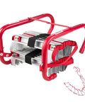 Two Story 13 Foot Emergency Fire Escape Ladder No Assembly Required Just Unfold And Go Retractable Lightweight Aluminum Alloy Construction With Sturdy Polyester Strap Anti Slip Rungs And Wide Steps Supports Up To 1000 Lbs Max Load, folded with hooks