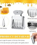 Close-up of a bee cage tool from Beekeeping Queen Bee Marker Kit Pro Pack With 1 Marking Bottle 5 Color Markers 50 Beekeeping Platforms