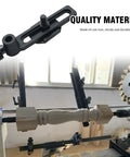 Heavy Duty Cast Iron Woodworking Lathe Tool Rest Base Featuring 20Mm Aperture Hole Diameter displayed on a wood lathe.