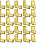 25 Pack 3/4 Inch Brass PEX Elbow Fittings Set For PEX Tubing, Durable Plug And Play 90 Degree Connectors.