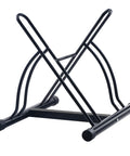Mighty Rack Two Bike Floor Stand for easy clamp-free bicycle parking, heavy duty tubular steel construction for garage or home.
