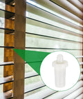 80 Piece Set Of White Plastic Spring Loaded Shutter Repair Pins For Plantation Shutters Window Blinds And Cabinet Hardware Featuring Snappy Fits And No Fuss Replacement Swaps in use with shutters.
