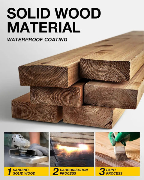 Solid wood material with waterproof coating for Holds Up To 12 Fishing Rods, Wall Or Ceiling Mounted Rod Rack For Garage Storage.