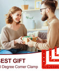 Hella Sturdy 90 Degree Corner Clamp Set 12 Piece Woodworking Kit Includes 3 4 And 6 Inch Framing Squares shown as a gift.