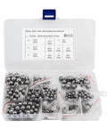 500 Piece Bicycle Bearing Balls Kit With Eleven Sizes, Precision Steel Balls For Bearings displayed in plastic box