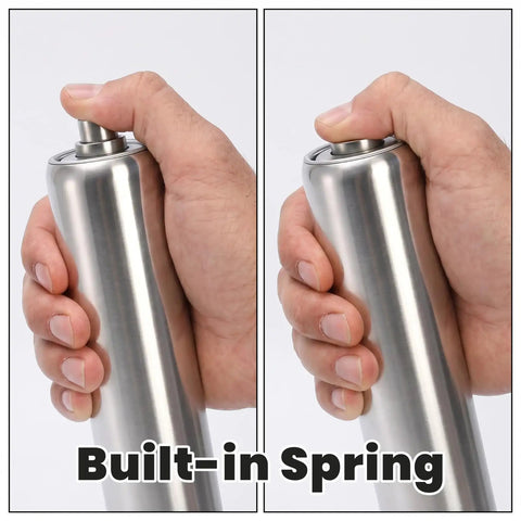 Hand holding Two Pack 16 Inch Conveyor Roller And Bracket Set With 1.5 Inch Diameter Pro Grade Heavy Duty Galvanized Steel with built-in spring mechanism