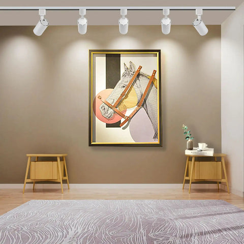Room with Arcfox Dope 7W LED Track Lighting Heads 4000K Dimmable J Type Rail 2 Wire Single Circuit Spotlight Fixtures