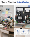 Heavy Duty Pegboard Wall Organizer Kit With Four 24x24 Panels, 60 Lb Total Load Capacity, Easy Installation in office setting