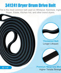 341241 dryer drum drive belt from Beefed Up Dryer Repair Kit With Belt Rollers And Idler 4392065 Replacement Parts For Whirlpool Kenmore