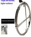 That Bad Boy Heavy Duty Manual Drain Auger And Long Reach Sewer Snake For Stubborn Kitchen And Bathroom Clogs Featuring Beefy Root Cutter Cable close-up of the thickened bracket detail.