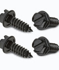Top Shelf Stainless Steel License Plate Screws Black Bolts Kit For Car Tag Frame Holder Rust Proof Security Fasteners with hex head.