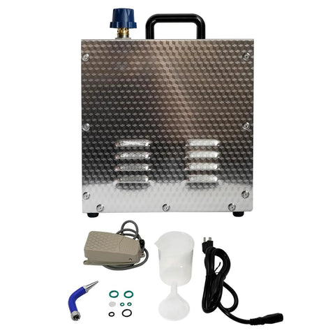 Heavy Duty 2L Jewelry Steam Cleaner And Gem Washer With 1300 Watt Blast includes steam cleaner unit, accessories, and tool components.