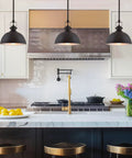 Modern Retro Pendant Light With Dome Shade In Oil Rubbed Bronze Finish Industrial Hanging Light With Swivel Joints For Sloped Ceilings