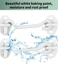 Sturdy White Barn Door Hook And Eye Latch Pair For Quick Privacy Setup with moisture resistance and rust-proof finish.