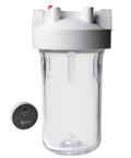 Single Stage Whole House Water Filter System For Sediment, Large 4.5 Inch Cartridge, white casing, built in reminder timer