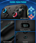 Enhanced Wireless Bluetooth Switch Controller with RGB Hall Effect Joysticks and ABXY switchable buttons.