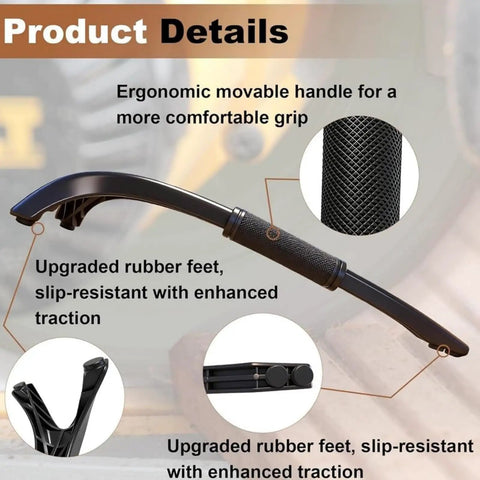 Close-up of Rubber Push Stick With Hold Down Clamp Set showing ergonomic handle and slip-resistant rubber feet