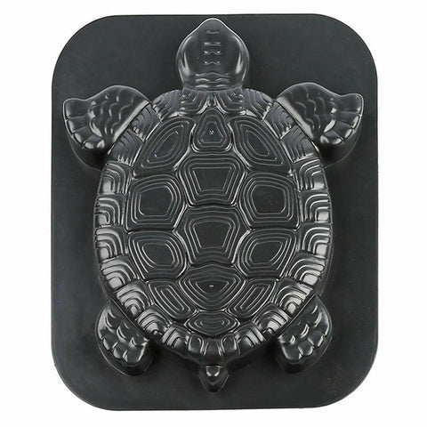 Turtle Shaped Stepping Stone Mold For DIY Garden Paths Reusable Concrete Cement Paver Path Maker Mold For Walkways Lawn Decor Tortoise Stone Craft Create Custom Stone Steps Quickly And Crazy Easy, front view
