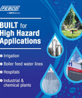 Industrial Grade Lead-Free Bronze Y Pattern Rpz Backflow Preventer With Built-In Flood Sensor for high hazard applications.
