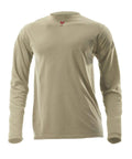 Lightweight Flame Resistant Desert Sand Long Sleeve T Shirt With Inherent Fire Resistant Tech Moisture Wicking Odor Control Built For The Job Site