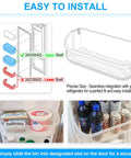 2 Pack Beefed Up Refrigerator Door Bin Replacement for Side By Side Models with Top Shelves Only Fits 15.38 in L x 5 in H x 6.65 in D