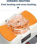Top view of Heavy Duty Optical Frame Warmer And Hot Air Eyeglasses Heater showing ceramic heating element and wool felt cover.