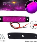 Purple LED Rock Lights 10 Pack Underglow Lighting Kit with screws and foam tape for universal car use