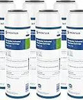 GAC-10 10-Inch Under-Sink Carbon Water Filter Replacement Cartridge Pack Of 12 For Fresh-Tasting Water, arranged in rows.