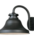 Bayport 10.25 Inch Outdoor Light Fixture Sconce Bronze Exterior Wall Lantern with downward metal shade