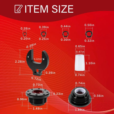 Front Mount Pro Grade Hydraulic Steering Cylinder Seal Kit With Pin Wrench For SeaStar HC5340 HC5341 and dimensions