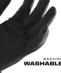 FastFit Work Gloves With Anti Slip Grip For Heavy Duty Jobs Touchscreen Compatible, black glove with machine washable label
