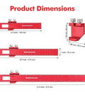 3 Piece Woodworking Straightedge Ruler Set With Sliding Stop Blocks Dead On Accuracy Laser Etched Inch And Metric Scales for measuring dimensions