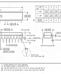 Technical diagram of 10 Pack Beefed-Up Darlington Driver Array DIP16 For High Voltage Switching In Industrial And Automotive Loads, Noise Immunity, Plug-And-Play Ready DIP Chip Upgrade For Quick Install And Long Life.