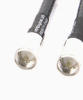 Ultra Low Loss PL259 Male To PL259 Male UHF Coax Cable 35 Feet Nickel Plated Brass Connectors close-up view