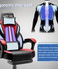 Big And Tall Gaming Chair 400 Lb Capacity Heavy Duty Office Chair Red PU Leather ergonomic chair back support